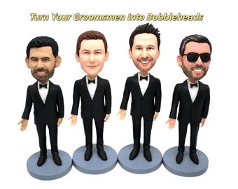 Groomsmen Gifts, A Keepsake They'll Treasure Forever, Handmade Figurine from Photo for Groomsman, 10-Day Rush Available