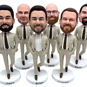 Groomsmen Gift set of 1-20 Groomsman bobble heads Best man gifts Groom Gifts Groomsmen bobble head Collectable Groomsmen Presents GM1508