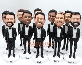 Padrinos de boda Juego de regalo de 1-20 Padrino de boda bobble head Los mejores regalos para hombre Los mejores hombres bobbleheads Padrinos de boda bobble head Padrinos de boda bobbleheads GM301