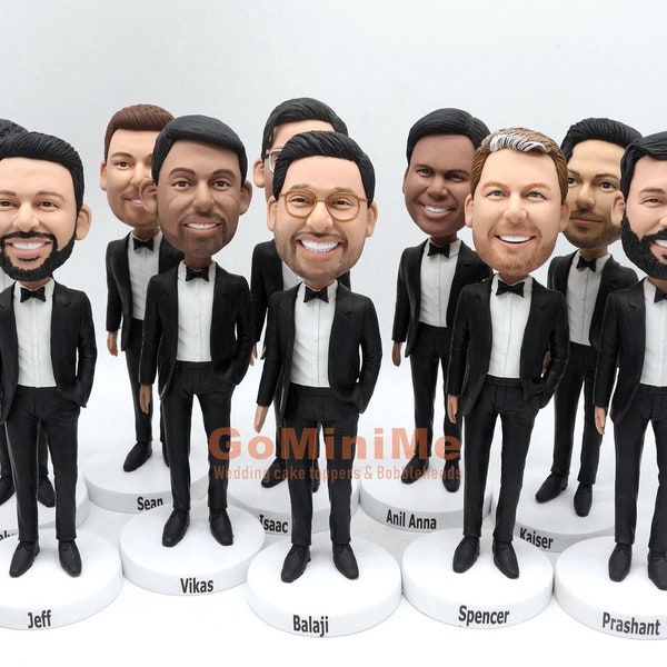 Groomsmen Gift set van 1-20 Stalknecht bobble head Beste man geschenken Beste mannen bobbleheads Groomsmen bobble head Groomsmen bobbleheads GM301