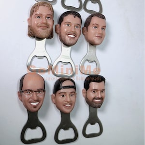 Groomsmen Gifts Custom Magnet Opener 1-20 Sets Your Own Face Magnet Bottle Opener Made From Photo Gifts For Wedding Groomsmen