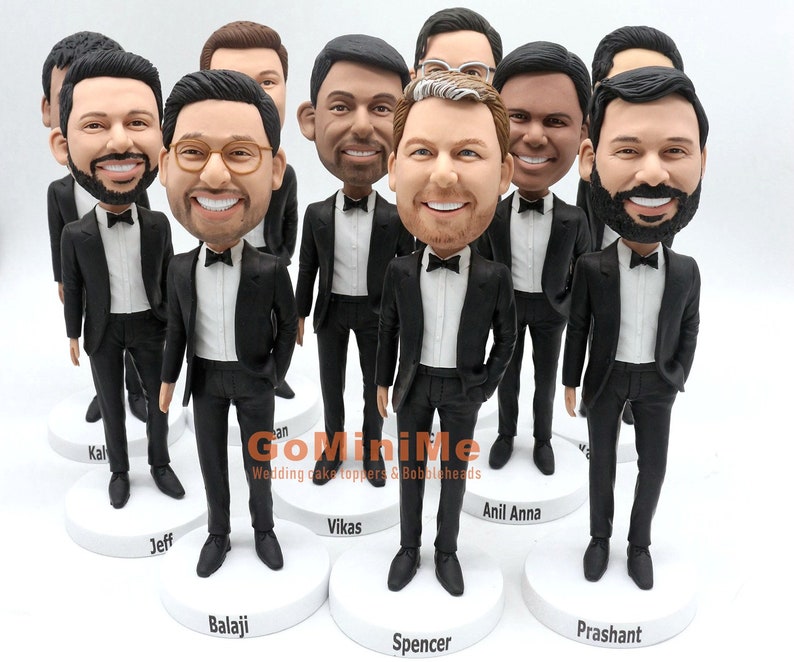 Groomsmen Gift set of 1-20 Groomsman bobble head Best man gifts Best men bobbleheads Groomsmen bobble head Groomsmen bobbleheads Gominime