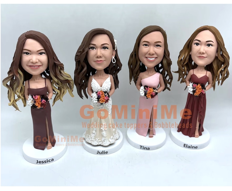 Bridesmaid Gifts Personalized bridesmaid gifts set of 1-15 Maid of Honor gifts bobbleheads bridesmaid gifts bobbleheads Figurines GM1628 image 8