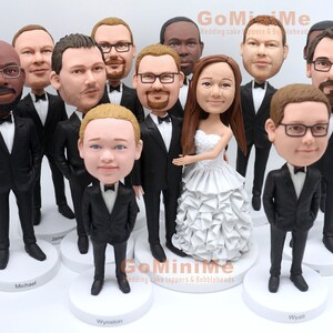 Cool Wedding Party Gifts Ideas 1-20 Set Groomsman Custom bobble head Best man bobble head ring bearer gifts bride and groom gifts GM491