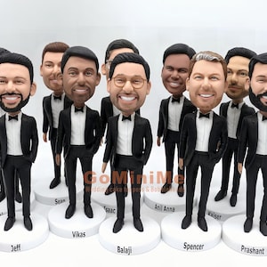 Groomsmen Gift set of 1-20 Groomsman bobble head Best man gifts Best men bobbleheads Groomsmen bobble head Groomsmen bobbleheads Gominime