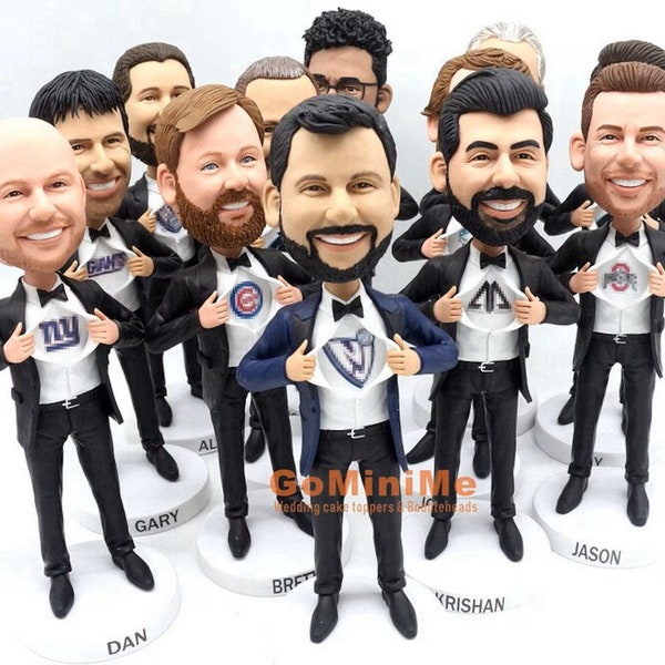 Groomsmen Gift set of 1-20 Groomsman bobble head Best man gifts Best men bobbleheads Groomsmen bobble head Groom bobbleheads GM314