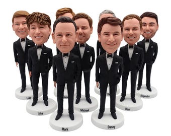 Groomsmen Gifts They'll Treasure Forever, Personalized Bobbleheads from Photo, Best Man Gift, Handmade Wedding Keepsake