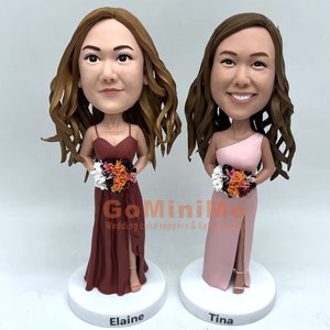 Bridesmaid Gifts Personalized bridesmaid gifts set of 1-15 Maid of Honor gifts bobbleheads bridesmaid gifts bobbleheads Figurines GM1628 image 5