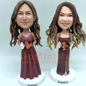 Bridesmaid Gifts Personalized bridesmaid gifts set of 1-15 Maid of Honor gifts bobbleheads bridesmaid gifts bobbleheads Figurines GM1628 image 7