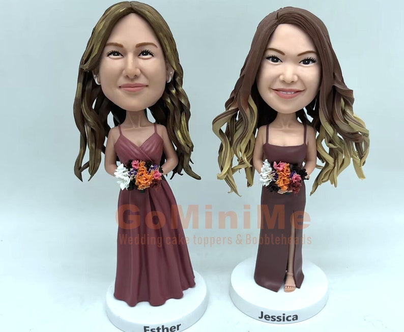 Bridesmaid Gifts Personalized bridesmaid gifts set of 1-15 Maid of Honor gifts bobbleheads bridesmaid gifts bobbleheads Figurines GM1628 image 7