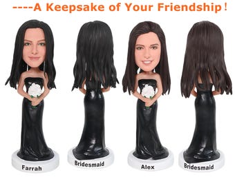 Bridesmaid Gifts She'll Treasure Forever, Handmade Keepsake Figurine from Photo, Personalized Maid of Honor Gift, 10-Day Rush Available