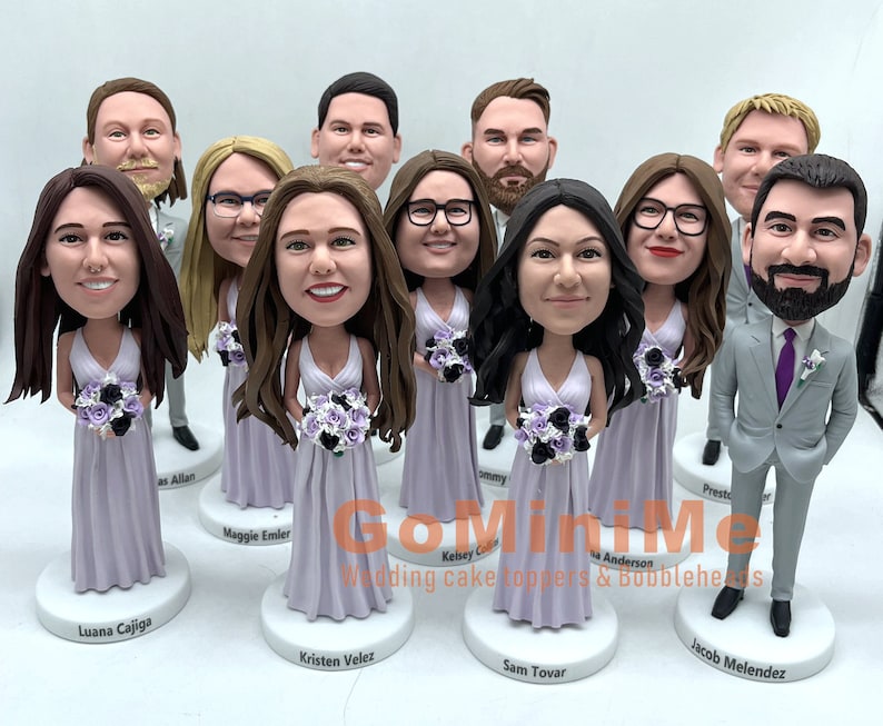 Bridesmaid Gifts Personalized bridesmaid gifts set of 1-15 Maid of Honor gifts bobbleheads bridesmaid gifts bobbleheads Figurines GM1628 image 1