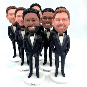 Groomsmen Gift 3-30 set of Groomsman bobbleheads Figurines cool personalized Wedding Groomsmen 7" bobblehead gifts for groomsman GM2589
