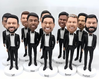 Groomsmen Gift set of 3-30 Groomsman bobble head Best man gifts Best men bobbleheads Groomsmen bobble head Groomsmen bobbleheads Gominime301