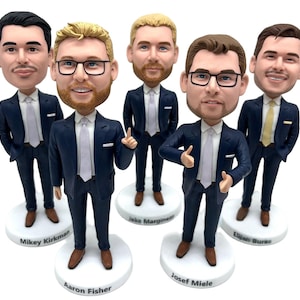 Groomsmen Gift set of 1-20 Groomsman bobble head figurines with discount Best man gifts Groomsmen bobble head funny Groomsmen gifts GM1731