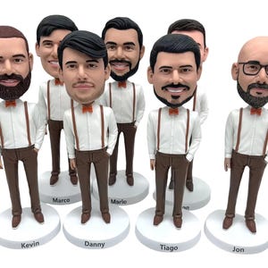 Unique Groomsmen Gift  1-15 Groomsman bobble head Best men bobbleheads Cool customized gifts for groomsmen bridesmaid GM1546