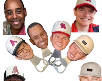 Custom Groomsmen Gifts from Photo – Personalized Bottle Opener Bobbleheads Set (3+), Unique Wedding Party Gifts