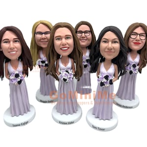 Bridesmaid Gifts Personalized bridesmaid gifts set of 1-15 Maid of Honor gifts bobbleheads bridesmaid gifts bobbleheads Figurines GM1628 image 2