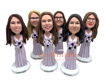 Bridesmaid Gifts Personalized bridesmaid gifts set of 1-15 Maid of Honor gifts bobbleheads bridesmaid gifts bobbleheads  Figurines GM1628