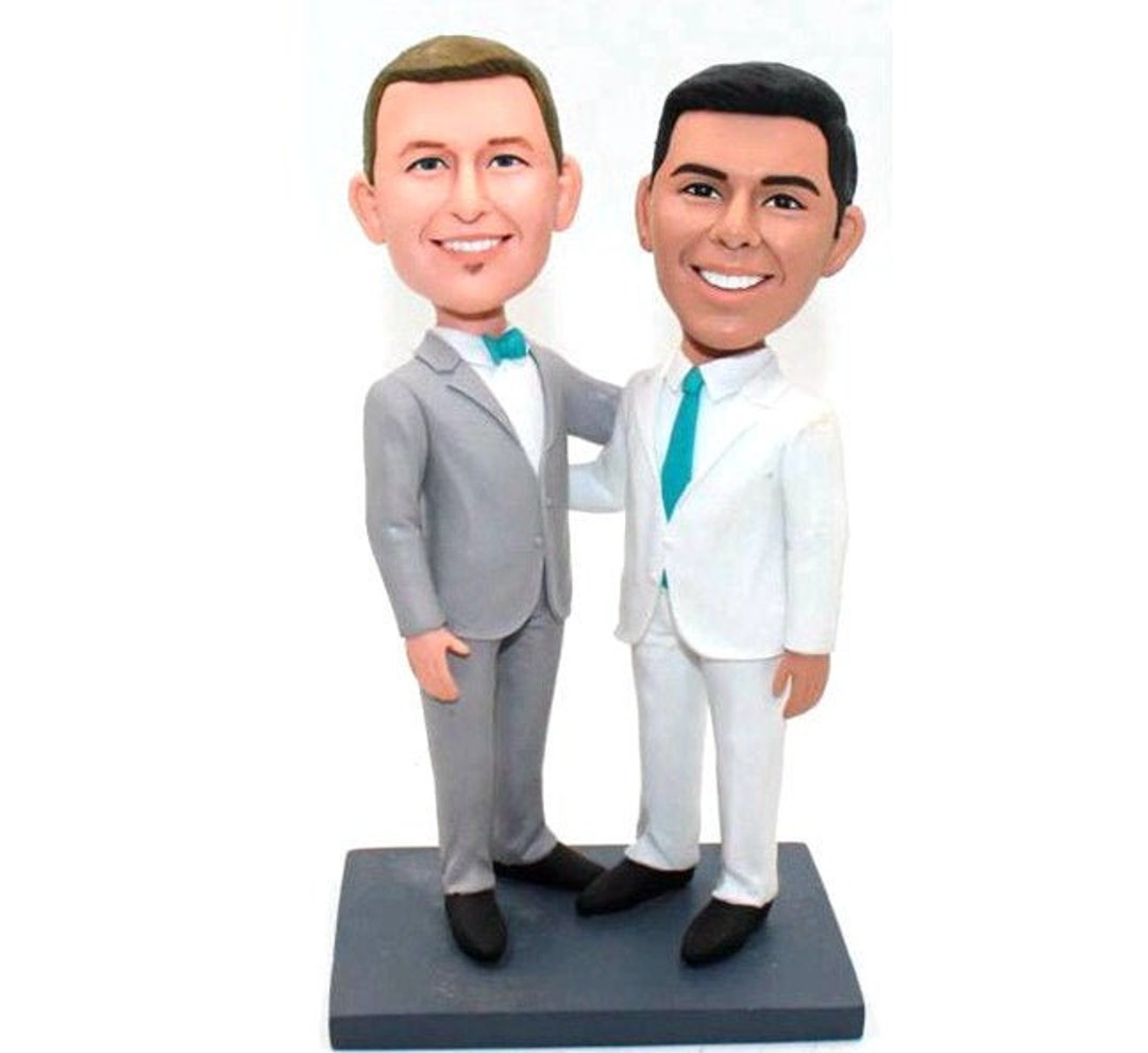 Custom Samesex Cake Toppers Gay Wedding Cake Toppers Mr. & Mr. Wedding