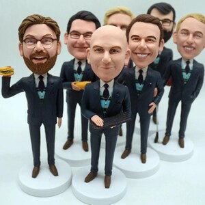 Groomsmen Bobbleheads Custom Groomsmen Gift Set Of 1-20 Bobbleheads, Custom Bobbleheads For Groomsmen Best Man With Their Favorite Items