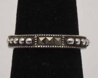 Judith Jack - Anillo de plata de ley y marcasita - Talla 5.75