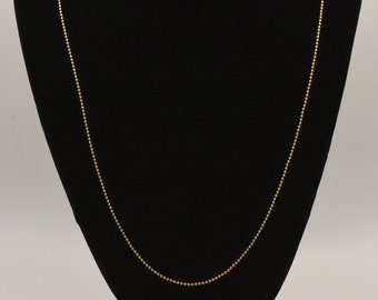 Vintage Vermeil Ball Link Chain Necklace - 24"