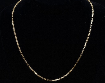 Unoaerre - Vintage 14k Handmade Modified Box Link Italian Chain Necklace - 20.25" AS IS