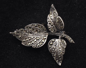 ヴィンテージ 1950 年代 スターリング シルバー 925 とマーカサイト