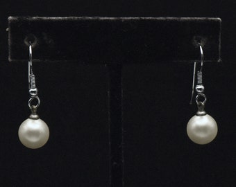 Vintage Faux Pearl Dangle Earrings