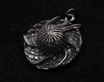 Vintage Sterling Silver Straw Hat Charm