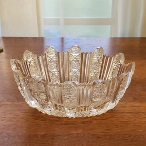 Vintage Cut Glass Candy Dish