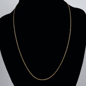 Gold Tone Sterling Silver Chain Necklace - 20&quot;