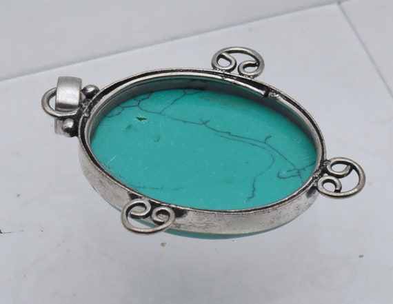 Sterling Silver Turquoise Pendant - image 9
