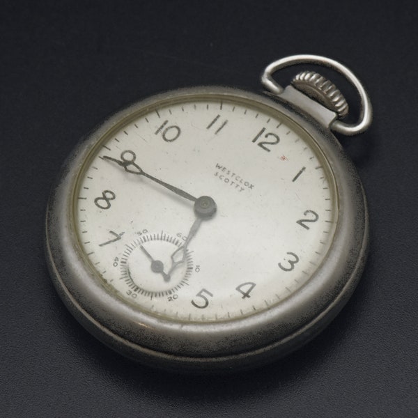 Westclox - Vintage 'Scotty' Pocket Watch - WORKS