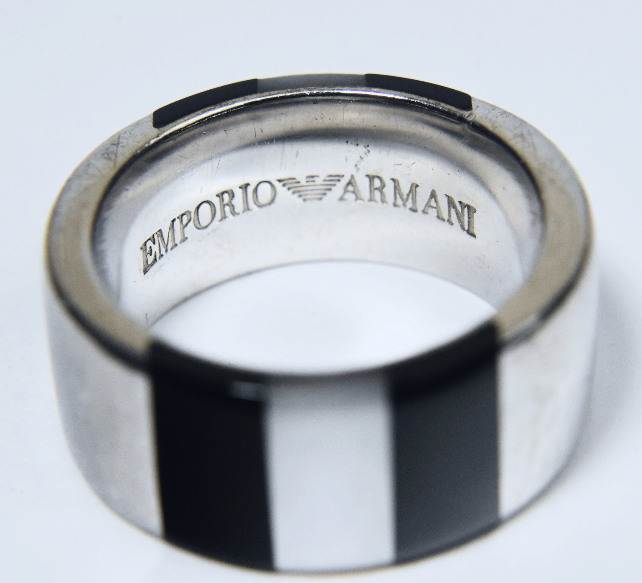 Emporio Armani - Vintage Mother-of-pearl and Black Onyx Sterling 