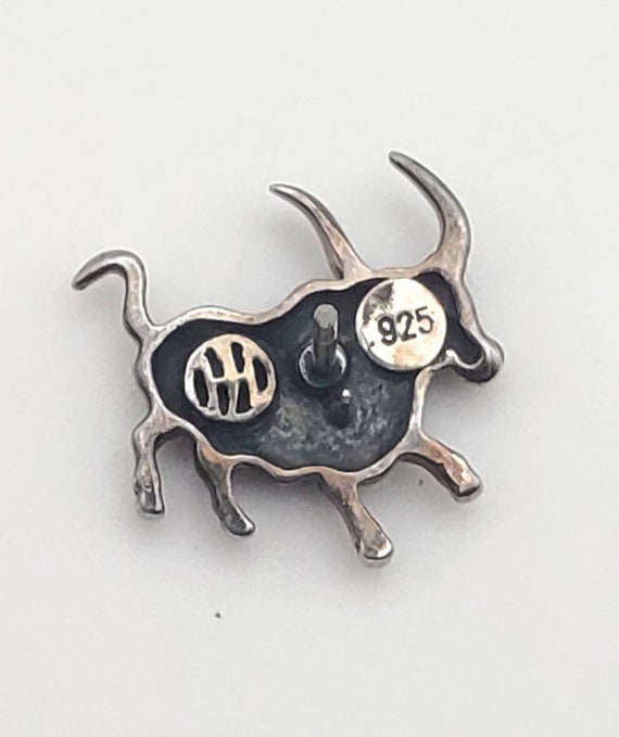 John Hardy - Vintage Sterling Silver Bull Pin - image 8