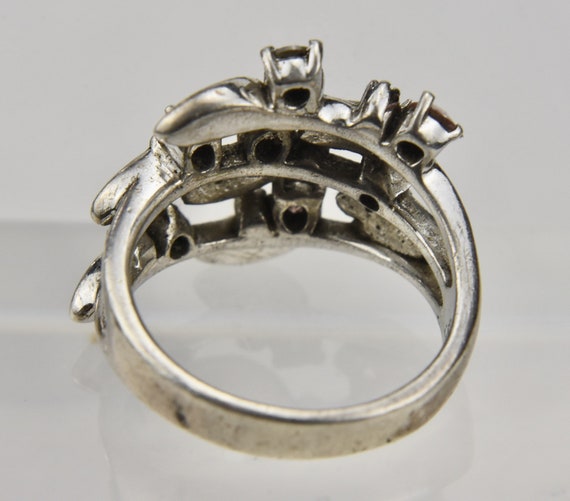 Sterling Silver Colored Stone Family Tree Ring - image 6