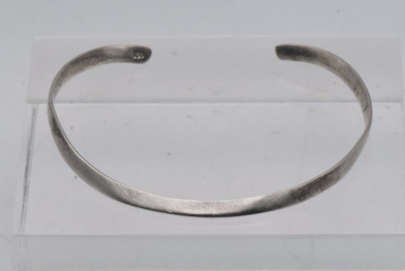 Vintage Sterling Silver Cuff Bent Design Bracelet - image 6