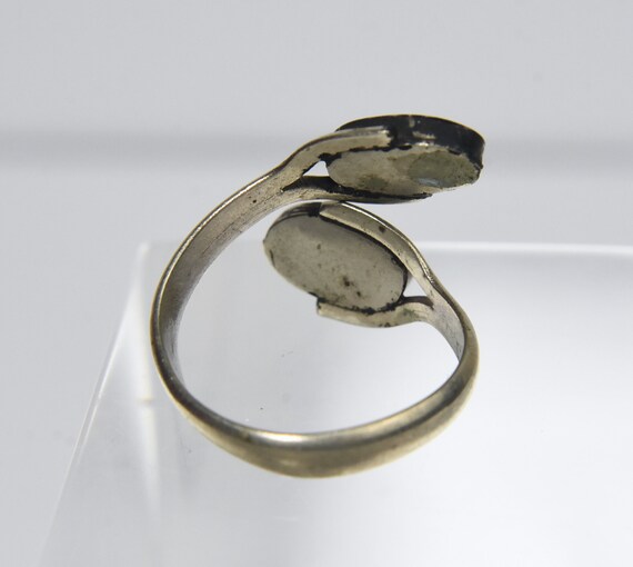 Silver Bypass Abalone Shell Ring - Size 6.5 - image 5