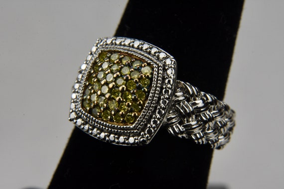 Braided pave ring hot sale