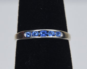 Anillos expandibles para dedos del pie con cristales engastados en canal en plata de ley - Talla 2.5+ VARIOS COLORES