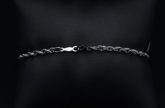 Vintage Sterling Silver Chain Bracelet - 7" - image 4