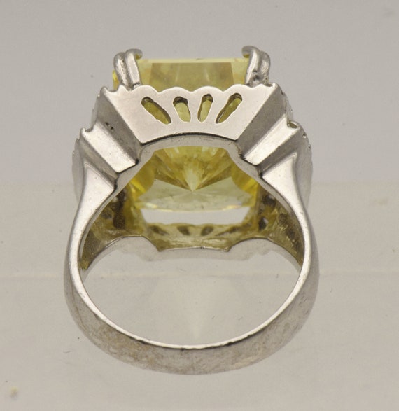 Vintage Sterling Silver Canary Yellow Cubic Zirco… - image 8