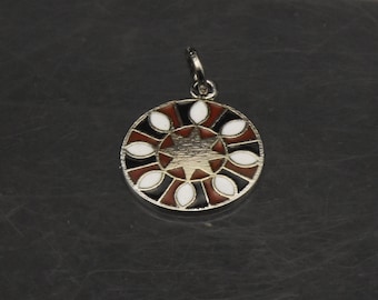 CHARLES THOMAE 925 Sterling Silver Vintage Enamel Larchmont Charm
