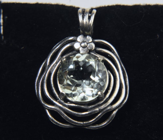 Sterling Silver Organic Form Citrine Pendant - image 1