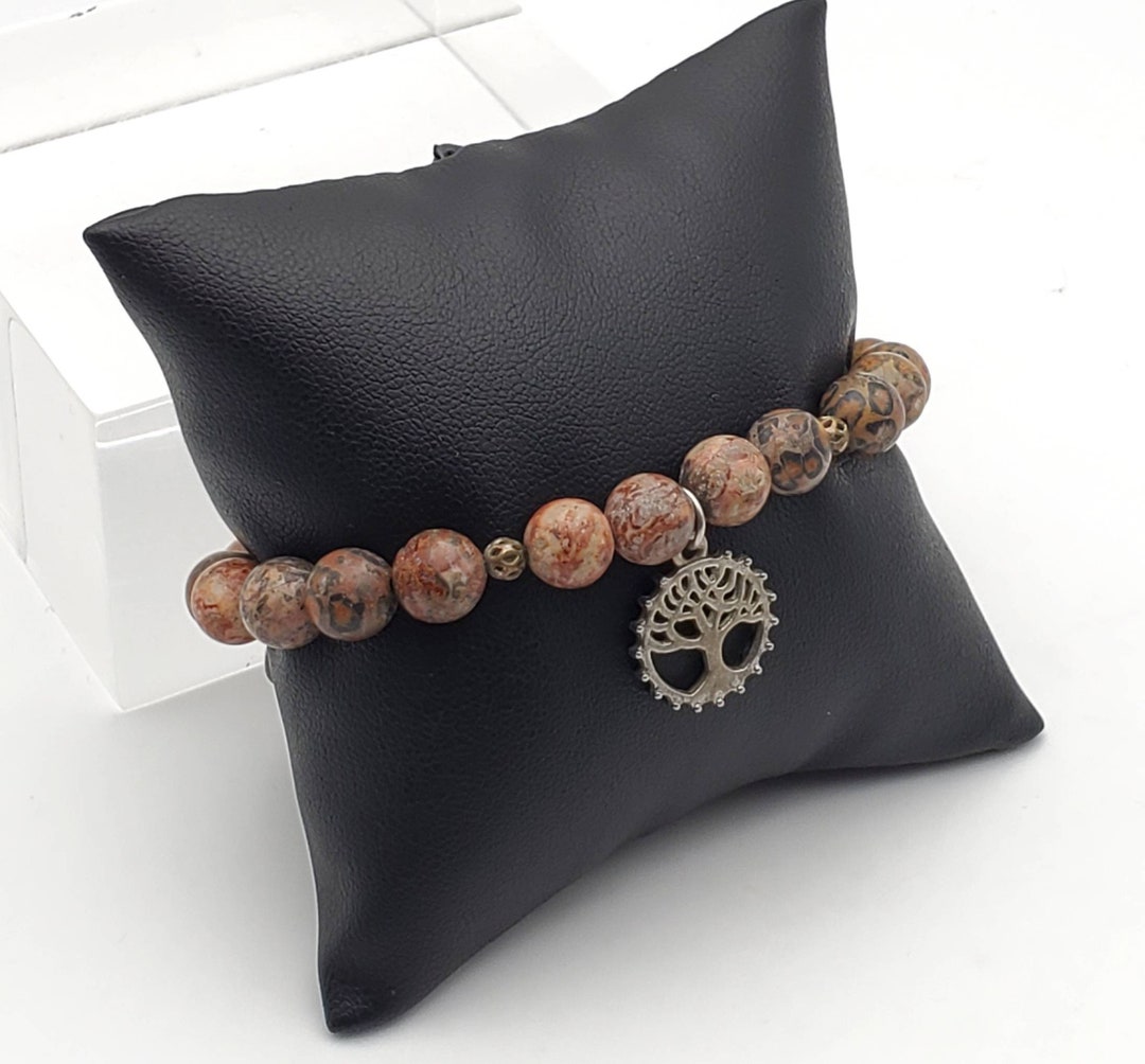 Tree of Life Brecciated Jasper Bead Stretch Bracelet - Etsy