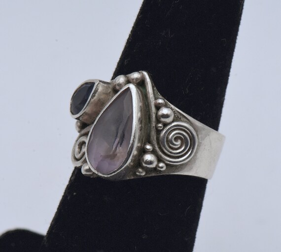 Sajen - Vintage Sterling Silver Amethyst and Ioli… - image 5
