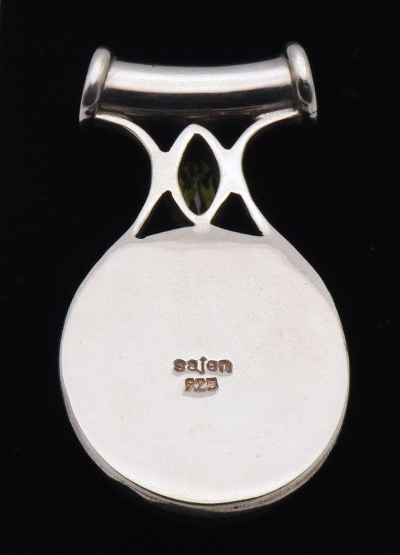 Sajen - Sterling Silver Unakite with Peridot Pend… - image 6