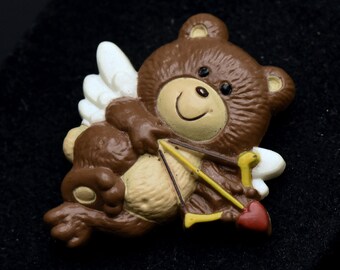 ラス - ヴィンテージ キューピッド テディベア プラスチック